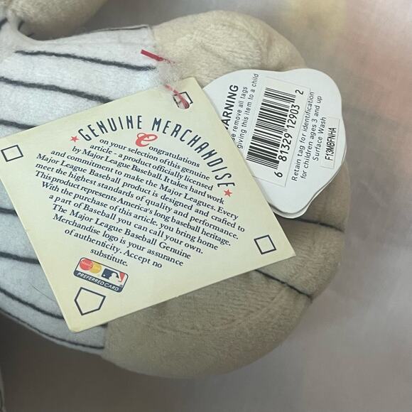 Houston Astros Team Beans Authentic Baseball Player Plush 12" - Picture 7 of 9